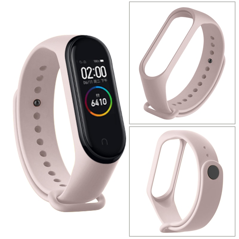 Strap For Xiaomi Mi Band 4 Strap Band 4 Wristband Strap Pink Wine Red Silicone Bracelet Xiomi Miband 4 3 Band4 Protector Film