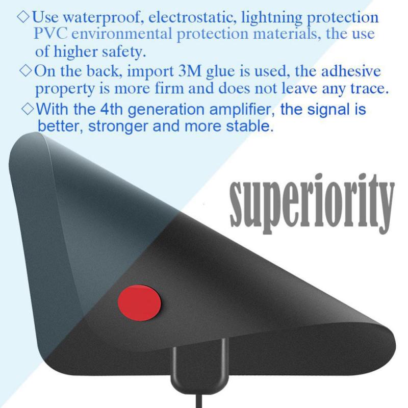 TV 960 Mile Range Mini TV Antenna HD Indoor Digital Antenna ATSC Standard Signal Reception HDTV Box Antenna FM/VHF/UHF High Gain