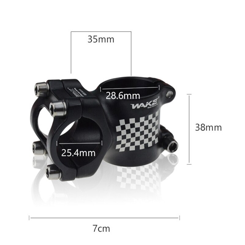 WAKE Bike Stem 25,4mm aleación de aluminio bicicleta elevador de vástago de manillar ciclismo equipo herramienta para niños Balance Bike negro