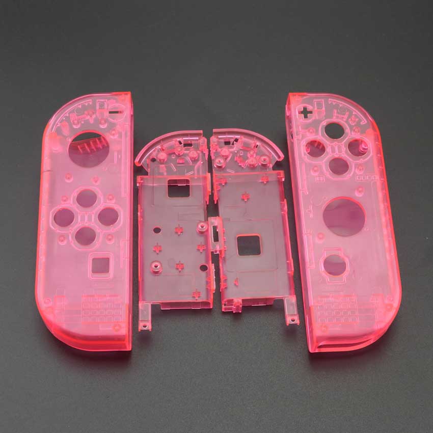 YuXi Clear White Plastic L R Housing Case Cover for Nintend Switch NS NX Joy Con Console Shell Replacement Parts: O