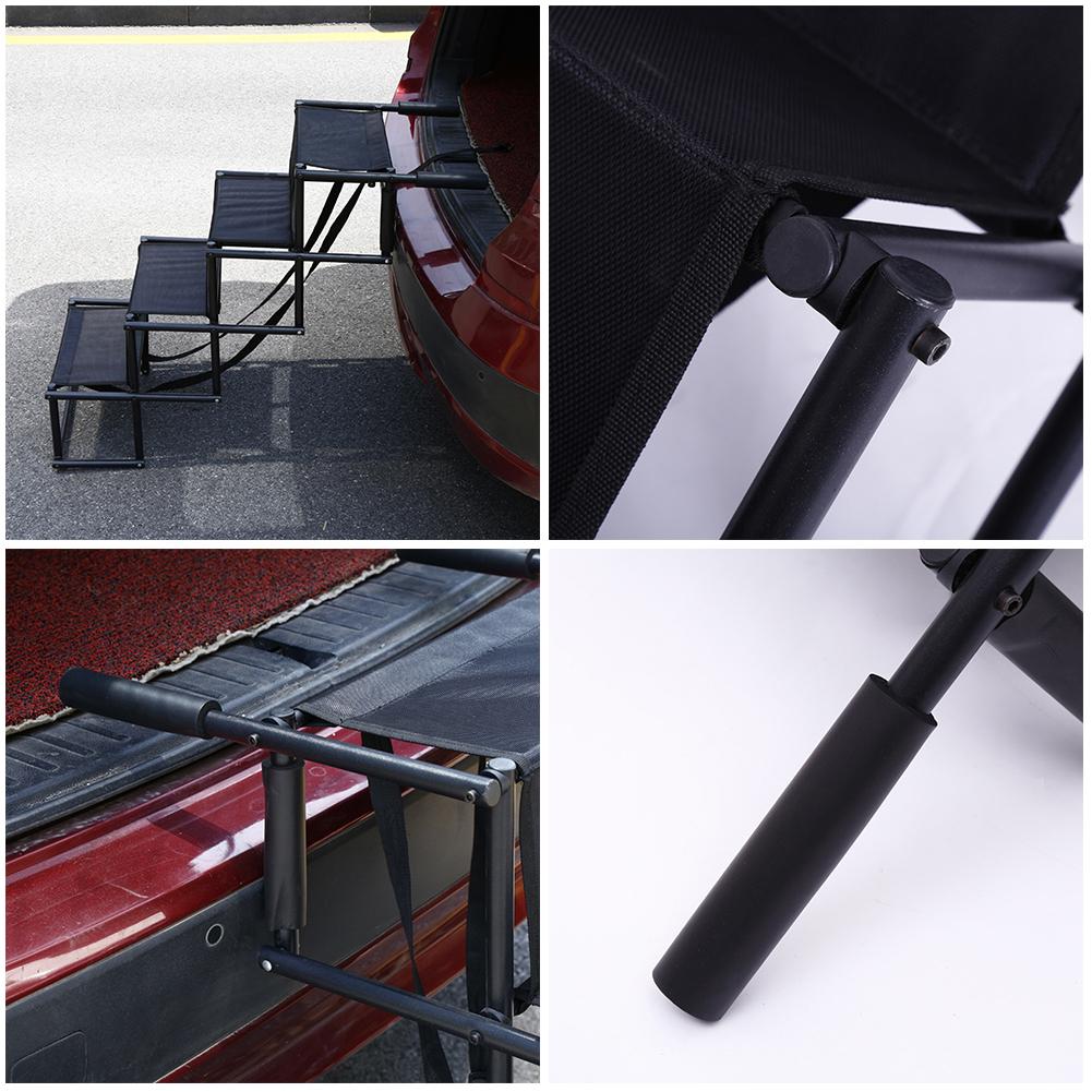 Portable Dog Car Step Stairs Ladder Folding Pet Ladder Ramp For Trucks SUVs High Bed Indoor Outdoor Use Lightweight Dog Stairs