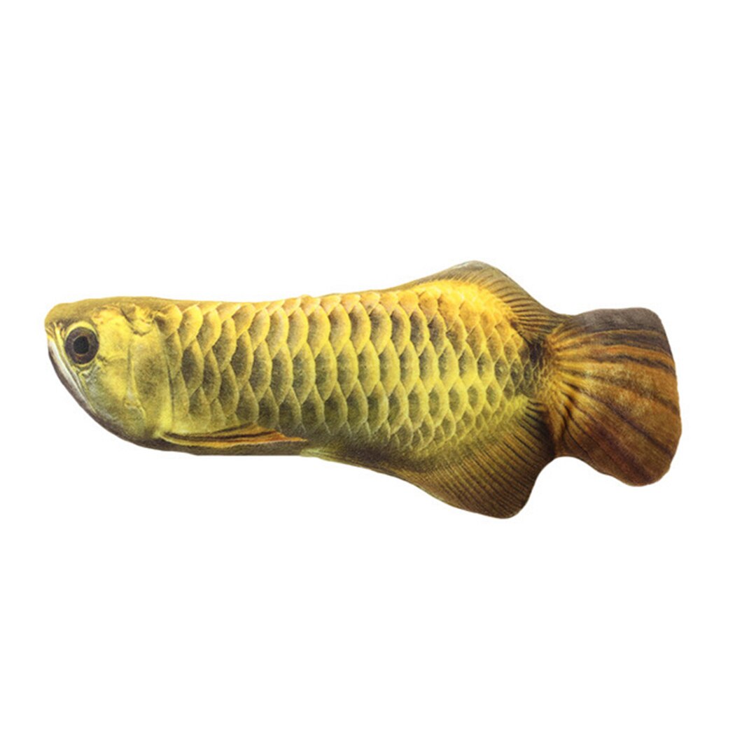 Husdjur mjuk plysch 3d karp fisk form kattleksak kattmynta fisk stoppad kudde docka simulering fisk leksak för husdjur: 13