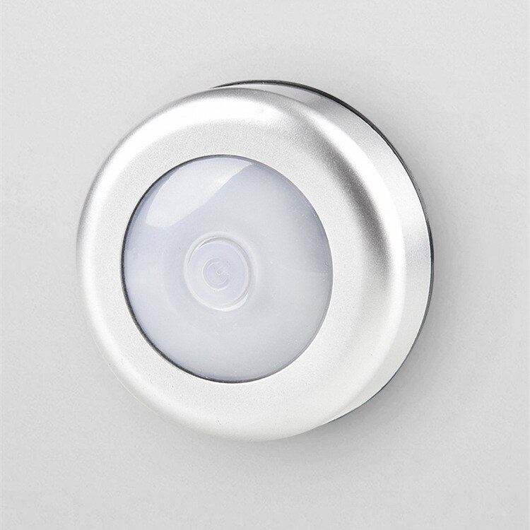 6 Led Touch Light Push Lamp Nachtlampje Auto Thuis Muur Camping Batterij