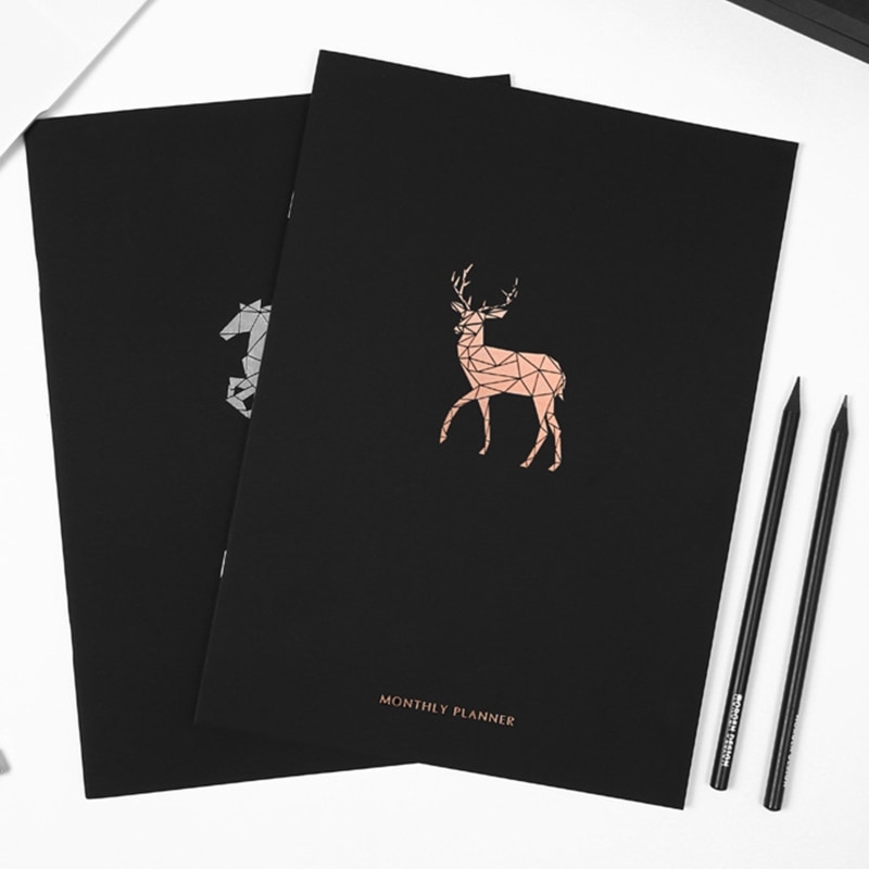 Carnet de notes planificateur jours, organiseur de journaux, carnet de notes hebdomadaire et mensuel, 365