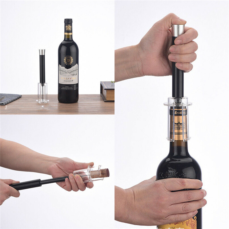 Nieuwe Handige Licht Red Wine Bottle Cap Opener Cork Remover Luchtpomp Druk Corkscrew Tool