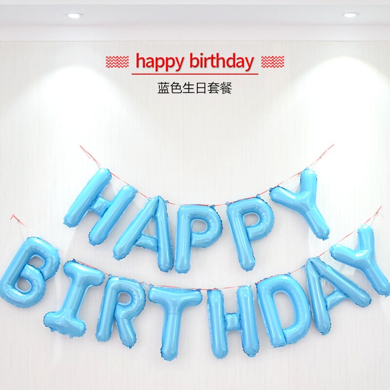 16 inch Happy Birthday balloon Banner Letters Birthday Party Decoration Foil Air Alphabet Balloons Baby Shower Supplies kid