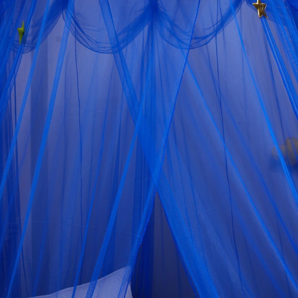 Mosquitera colgante con forma de estrella azul para niños, mosquitera redonda coreana europea, para dormir