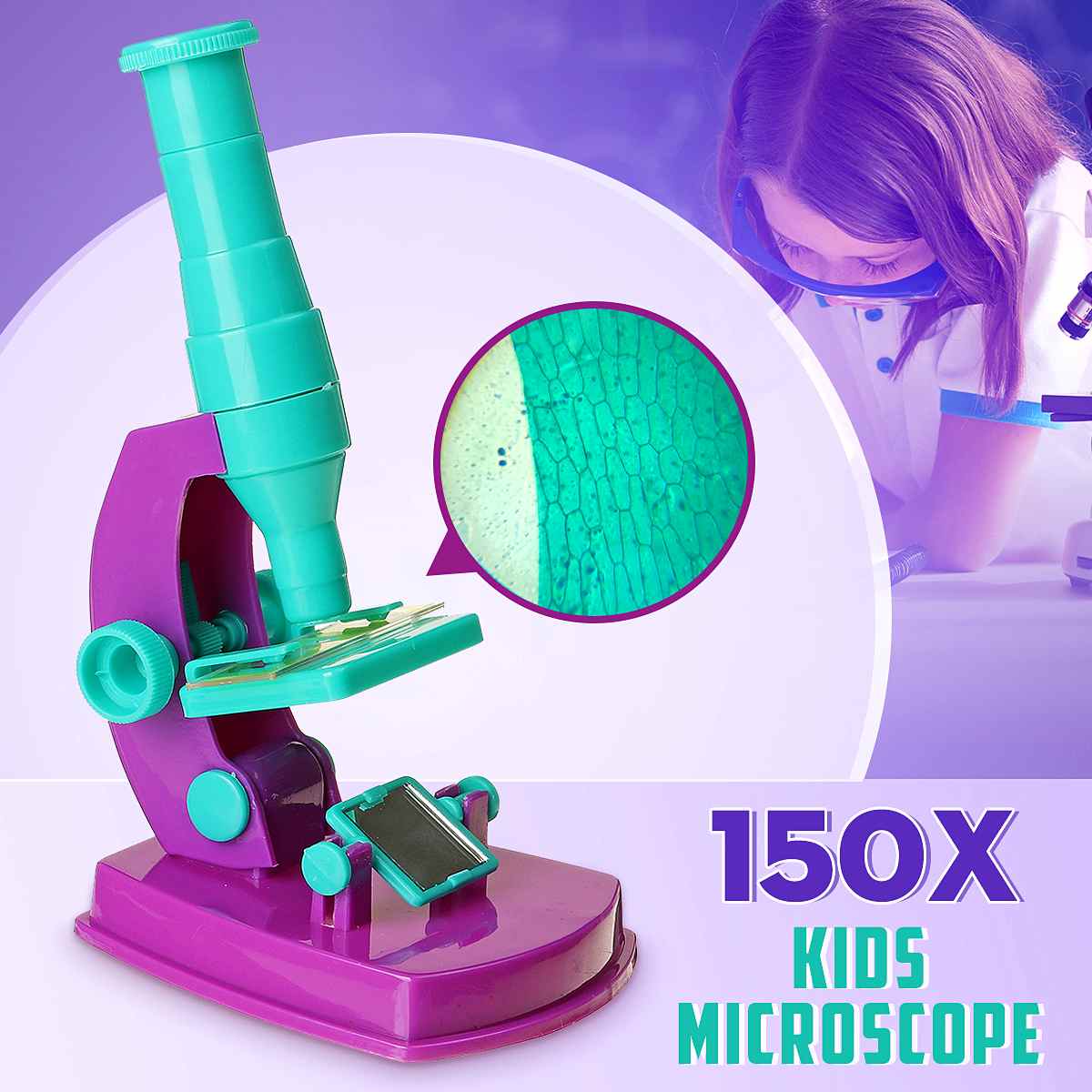 mini Microscopio per Bambini Microscopio Portatile Scientifica FAI DA TE Educativi Giocattoli Insetti Osservazione di Apprendimento Giocattoli Regalo per I Bambini
