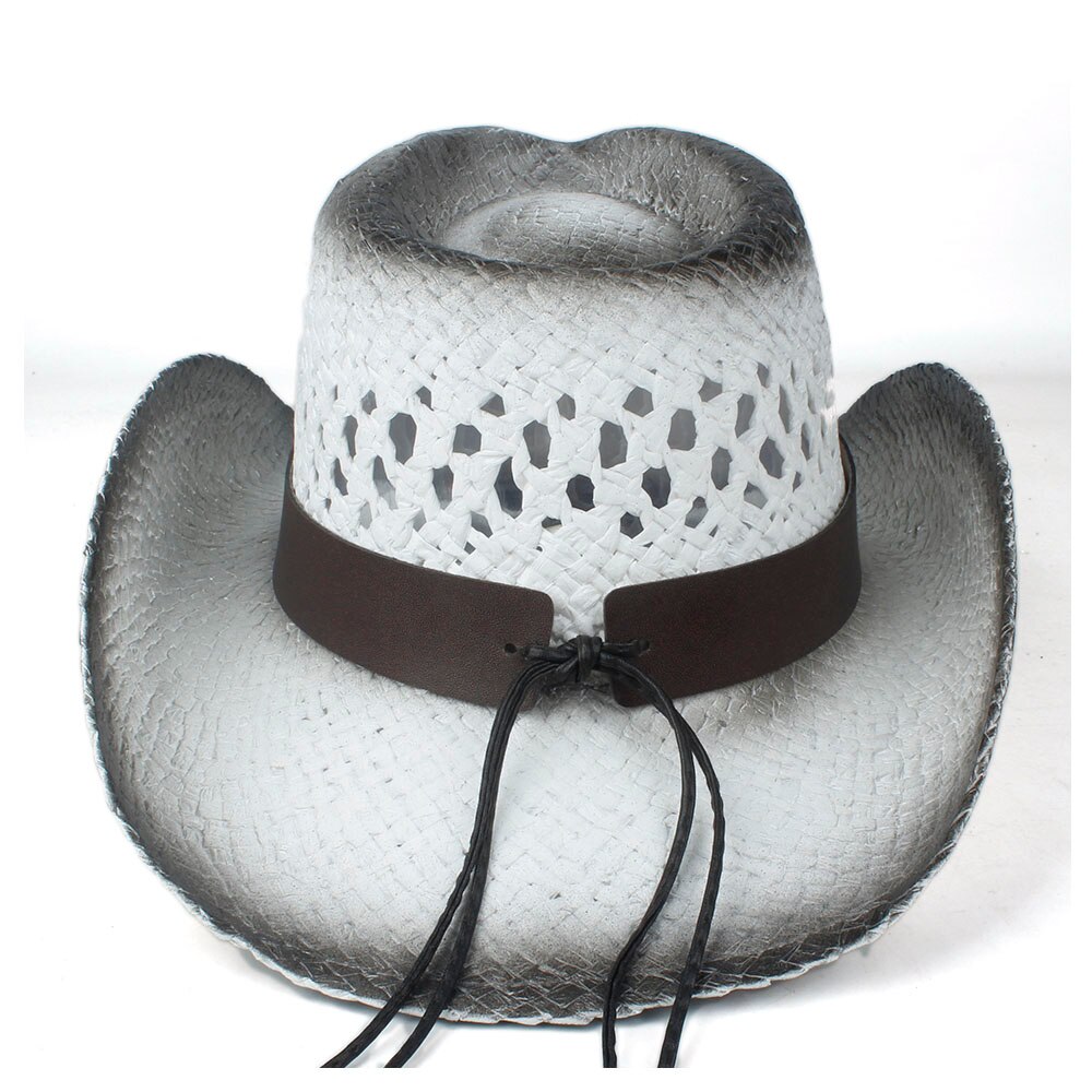 Männer Frauen Stroh Western Cowboy Hut Sommer Breiter Krempe Hut Im Freien Sombrero Hombre Cowgirl Hut