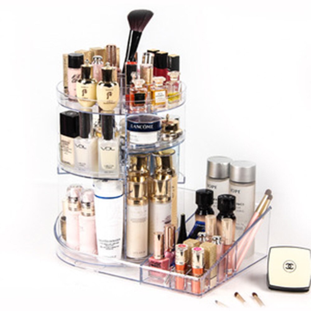 Stor størrelse makeup arrangør make up opbevaring smykker små ting parfume organisator til kosmetik akryl skrivebord makeup smykker æske