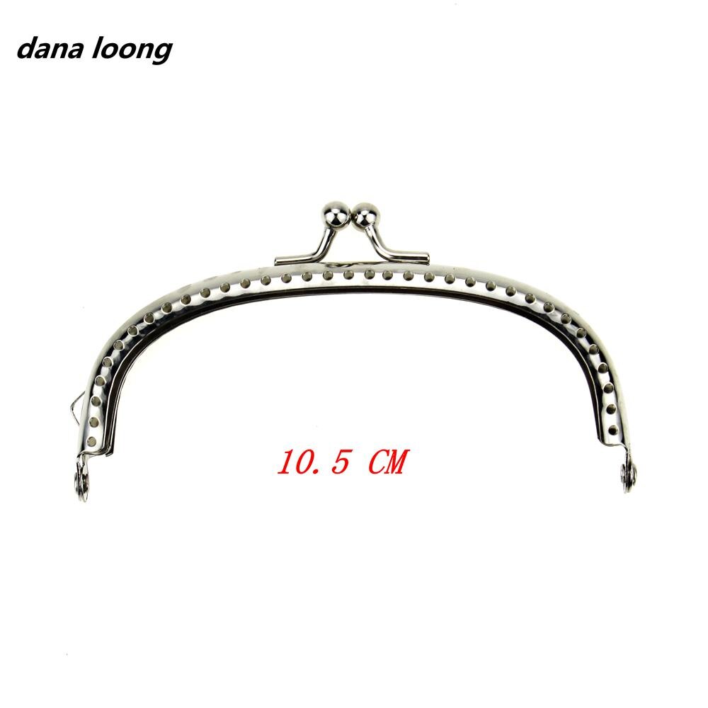 1 Stuk Boogvormige Glossy Zilver Basic Metal Purse Frame Kus Sluiting Lock Diy Tas Accessoires 6.5/8.5/10.5/12.5/15.5 Cm: 10.5 CM