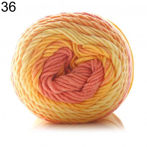 193m/1Roll Colorful Woolen Yarn Cotton Knitting Yarn Crochet Yarn for Knitting Wool Yarn DIY Sweater Scarf Hand Knitting Yarns: 36