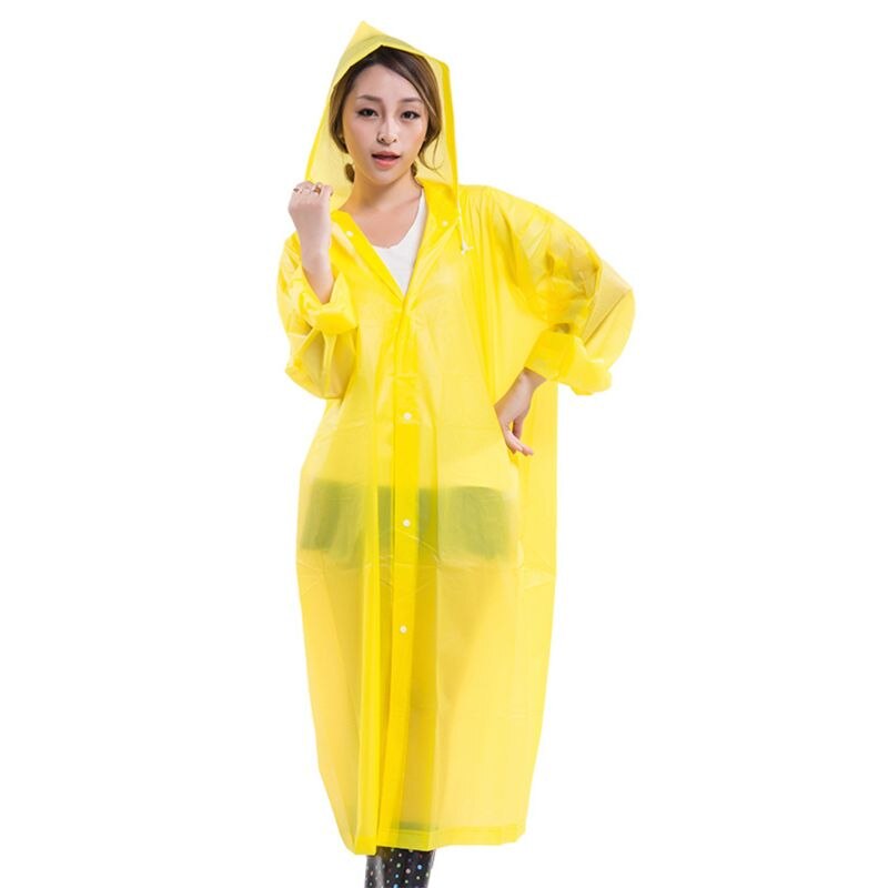 Waterproof Wide Sleeve Rain Poncho Light EVA Long Style Thickened Raincoat Cover: Y