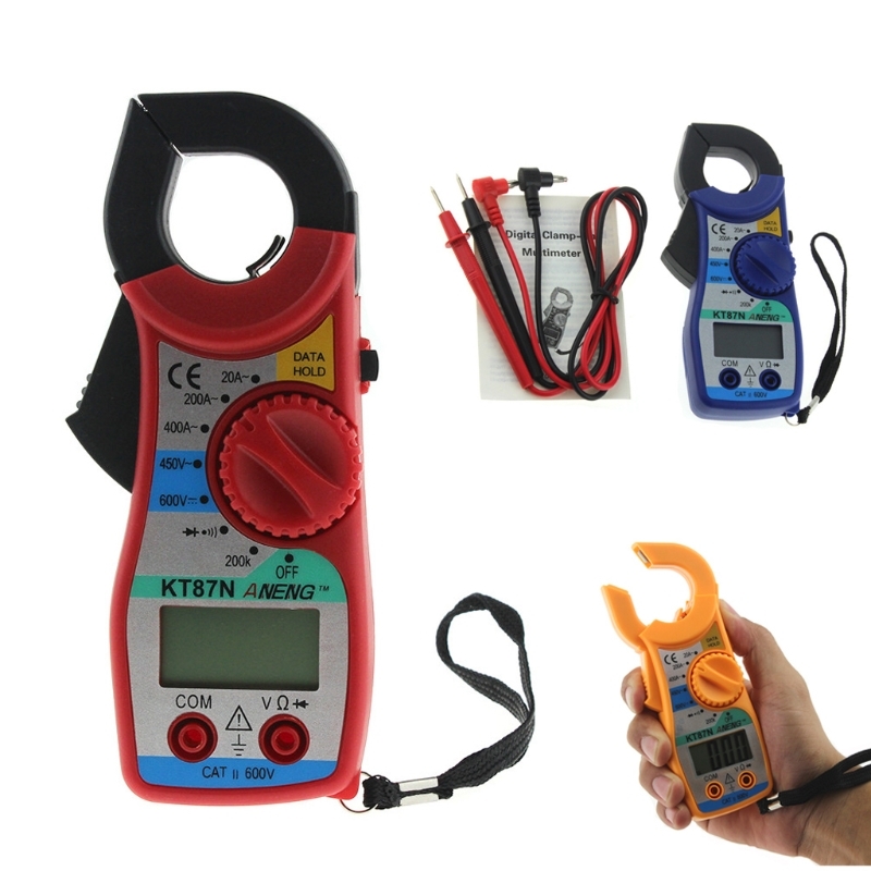 Digital multimeter ampere klämmätare nuvarande klämma tång ac / dc spänningstester data visar multimeter