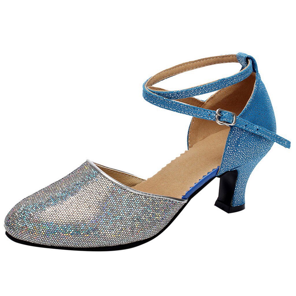 Vrouwen Professionele Dansschoenen Ballroom Dansschoenen Dames Latin Dans Schoenen Hakken 5 Cm/7 Cm # g4: Blauw / 6