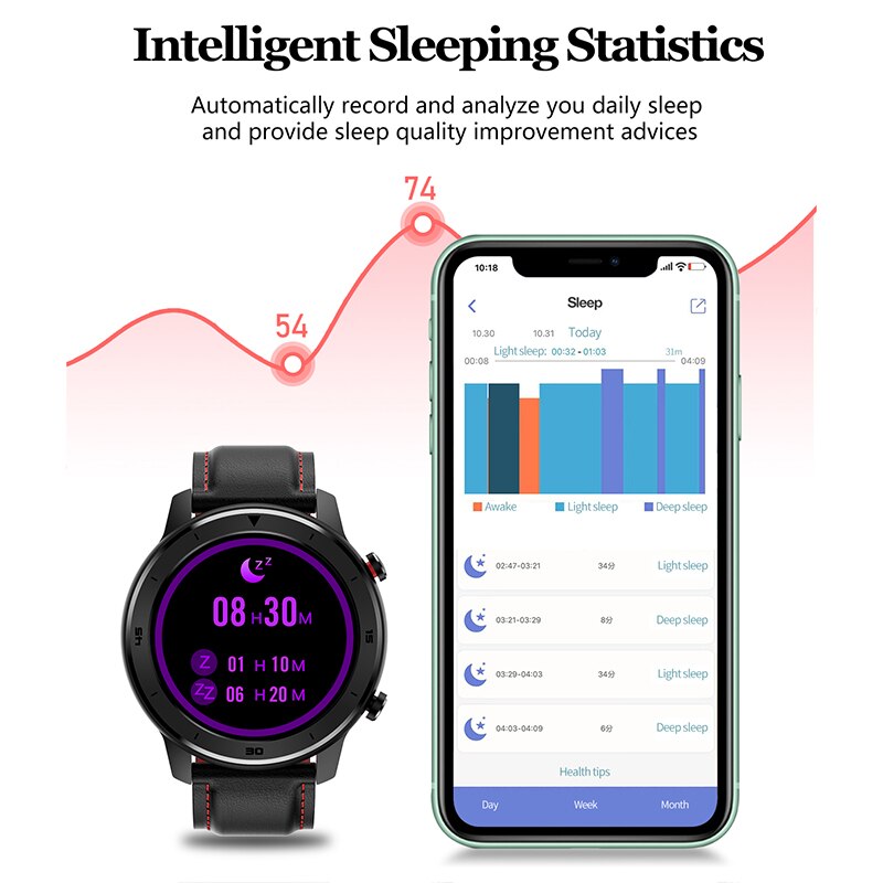 LIGE IP68 étanche montre intelligente hommes fréquence cardiaque surveillance de la pression artérielle plein écran tactile contrôle de la musique Sport Smartwatch
