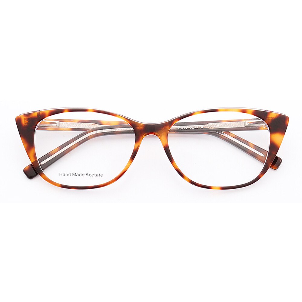 Montatura per occhiali da donna gatto occhio per donna rotonda moda montature per occhiali da vista tartaruga occhiali da vista retrò stampa leopardo: tartaruga c5