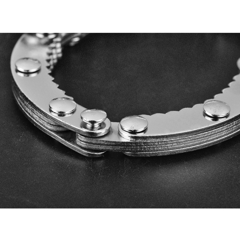 Llave de filtro de aceite de acero inoxidable para coche, herramientas manuales universales, ajustables, 70-90mm, 1 ud.