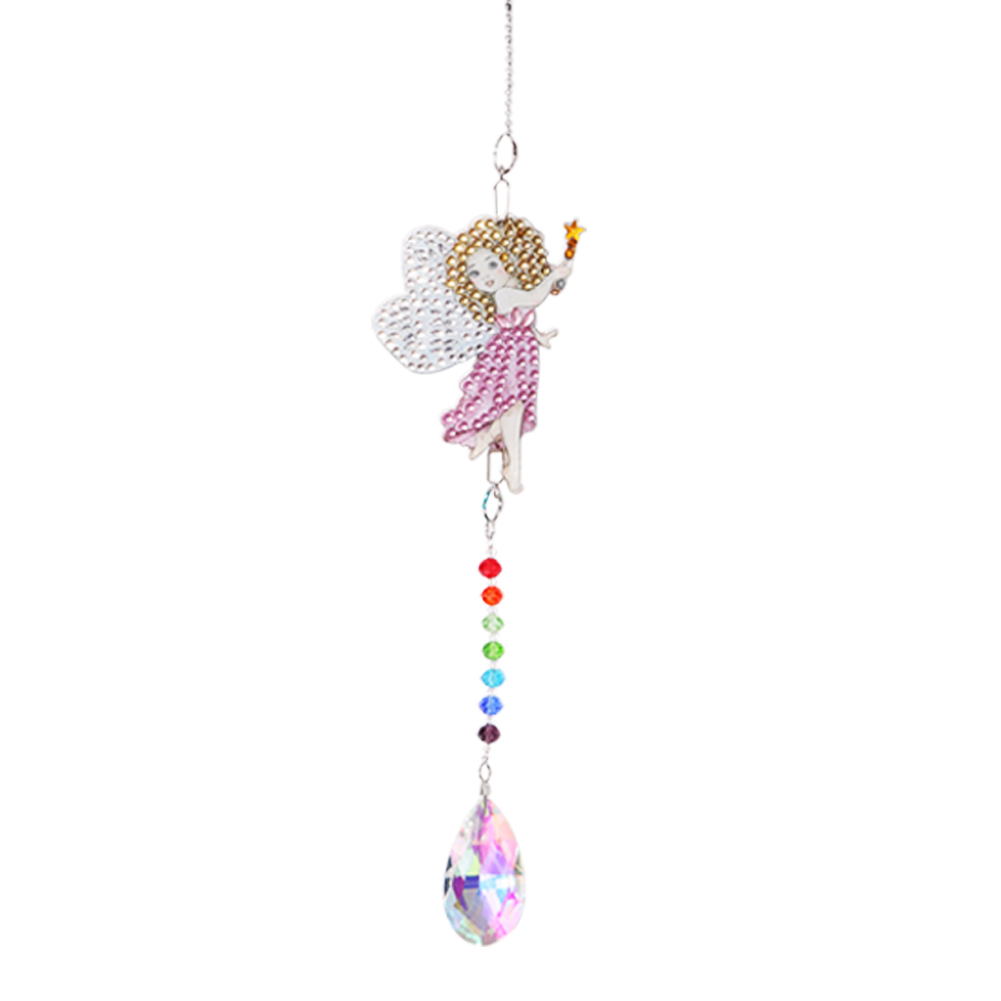 Crystal Light Catching Wind Chimes Jewelry Handmade Hanging Angel Tears Diamond Sunburst Wind Chime Pendant Garden Decoration: 5