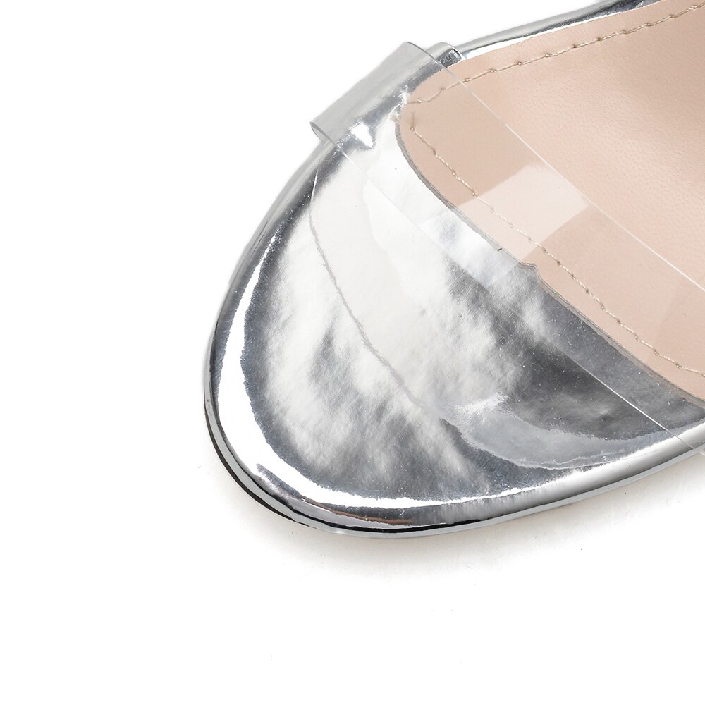 Sandalias de tacón brillante de lujo para mujer, zapatos de plataforma con adorno de cristal transparente, para baile de graduación, Stripper, sexys, para verano,