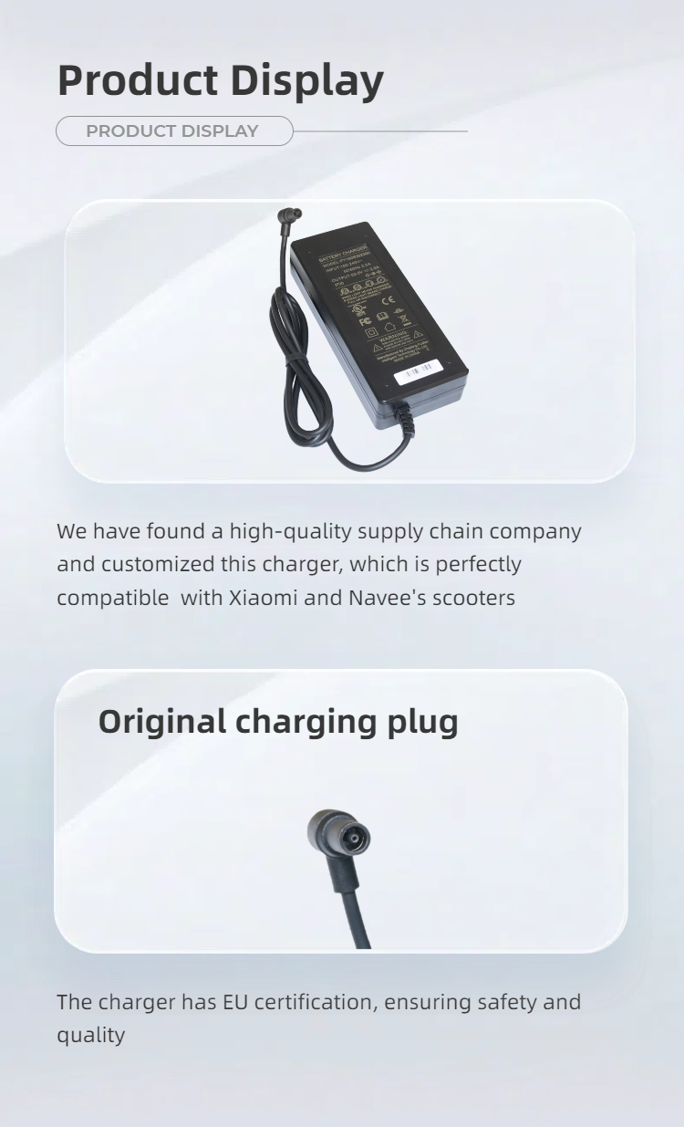 Charger adapter for xiaomi scooter 4ultra/ xiaomi 4pro 2nd gen/ Navee S65/ Navee N65i