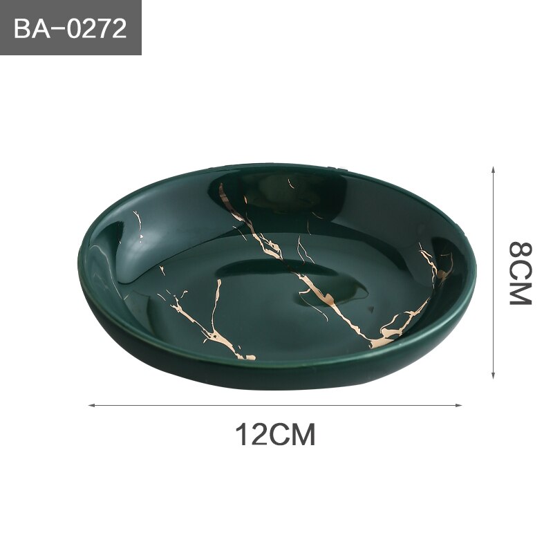 Keramik marmoreringssæbeholder bærbar sæbeskål plastsæbebeholder oval køkkensæbeboks badeværelsestilbehør 4 farver: Ba -0272