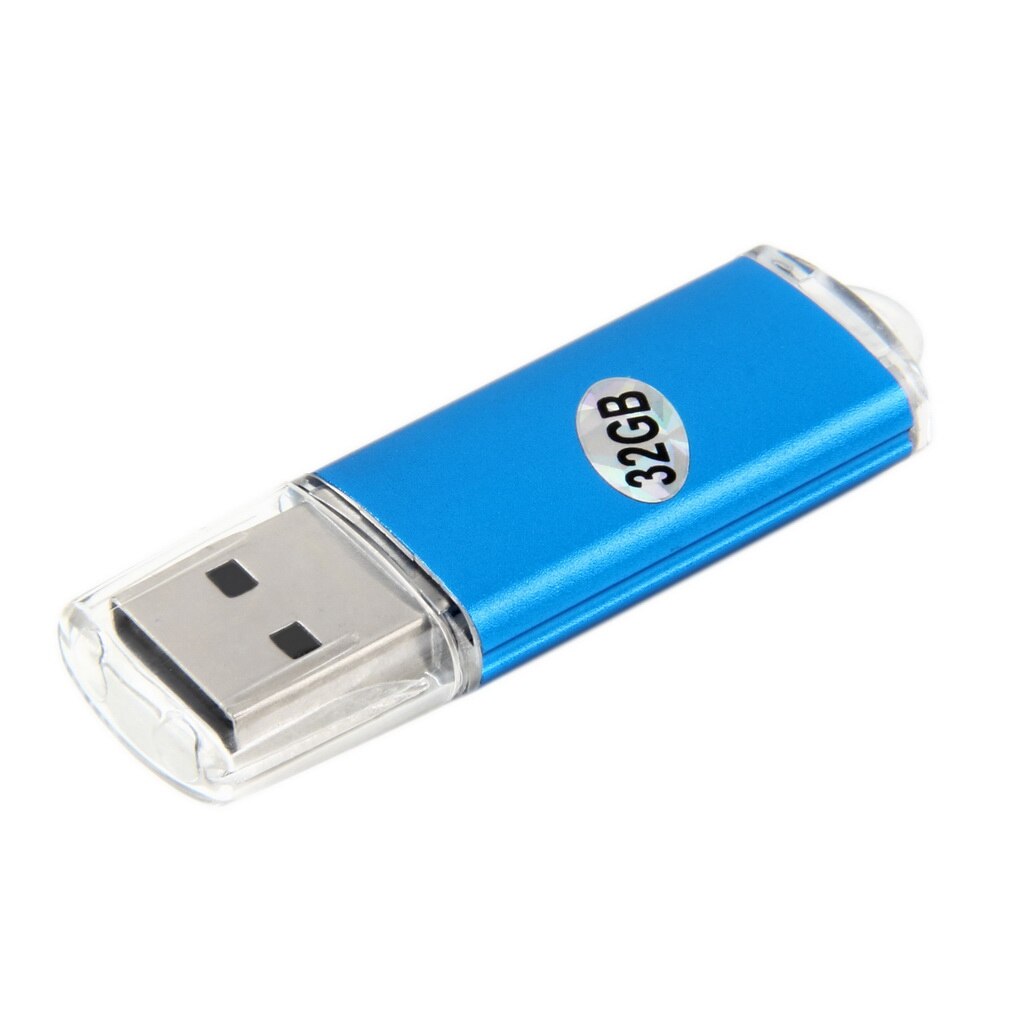 Large Capacity 32 GB 32GB USB 2.0 Mini Thumb Memory Stick Pen Flash Drive Blue Portable Size High Speed USB Flash Drive