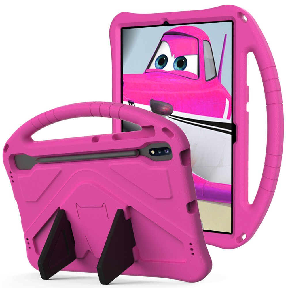 Cover for Samsung Galaxy Tab S7 Plus SM-T970 T975 T976B case 12.4" EVA Tablet Case for Tab S7 FE SM-T730 T733 T736B para coque: Rose red