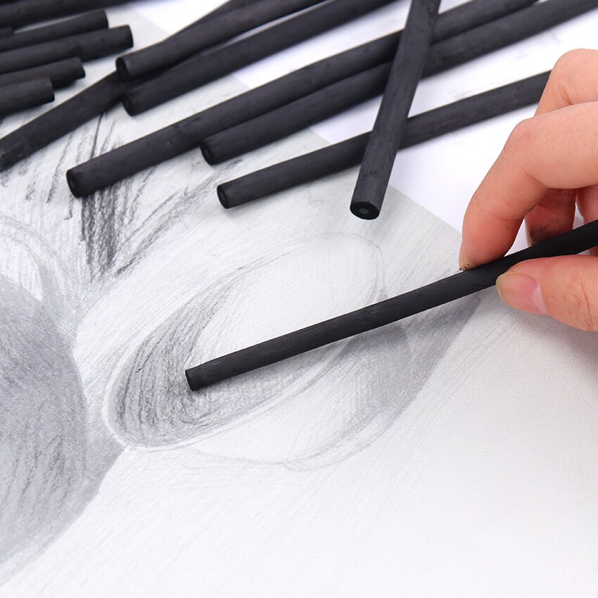 20PCS Art Supplies Sketch Drawing Willow Charcoal Sketch Charcoal Strips Painting Pencils Stationery Supplies