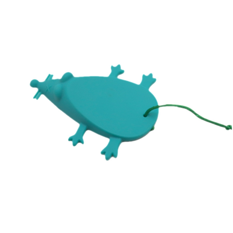 1Pcs Mouse Shape Silicone Door Stopper Baby Safety Door Stoppers Security Guard Home Improvement Hardware Gates Doorway: lake blue