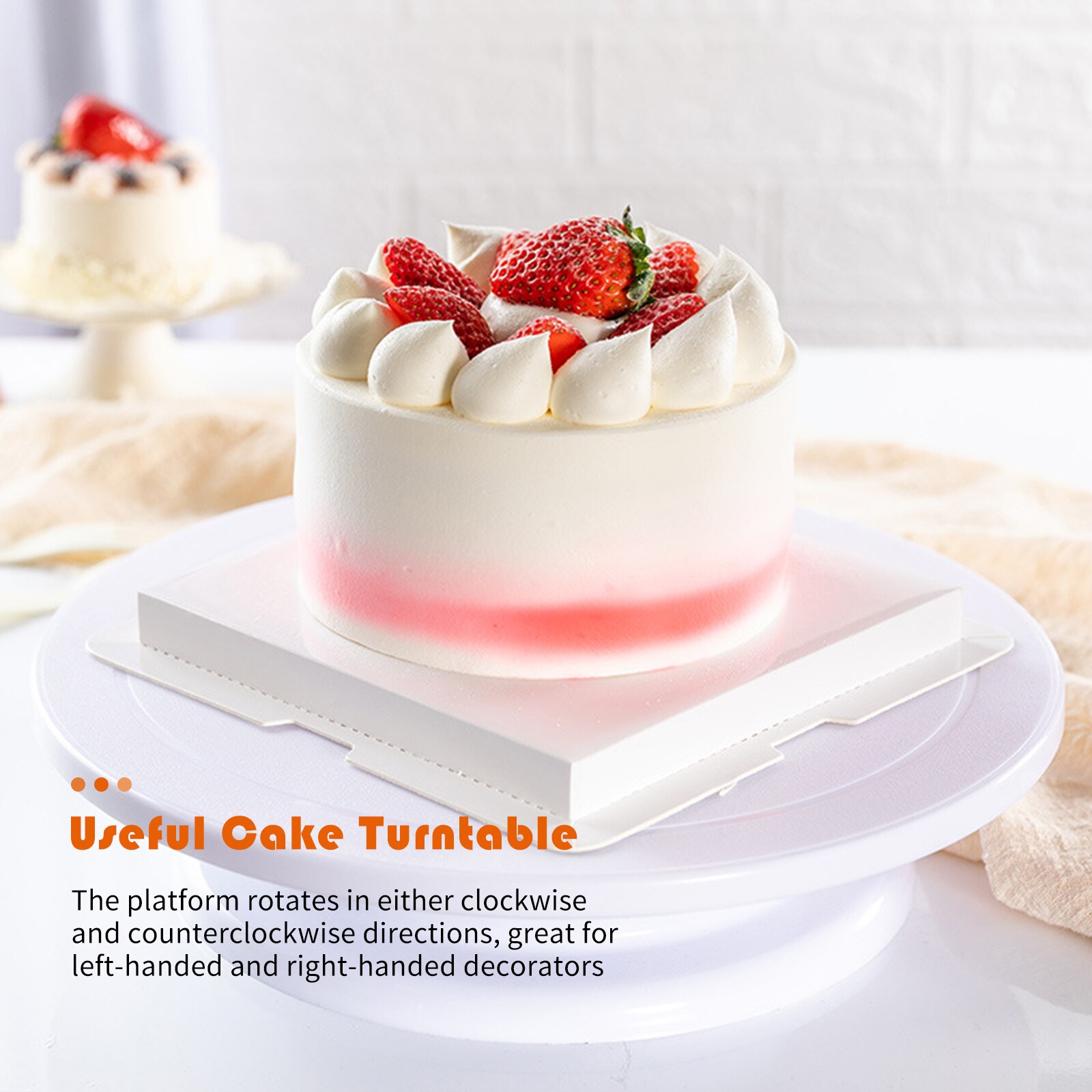 Cake Decorating Tools Cakes Turntable Kit Plastic Rotary Baking Stand Piping Nozzle Piping Bag Set Cake Accessories Cakes Tools