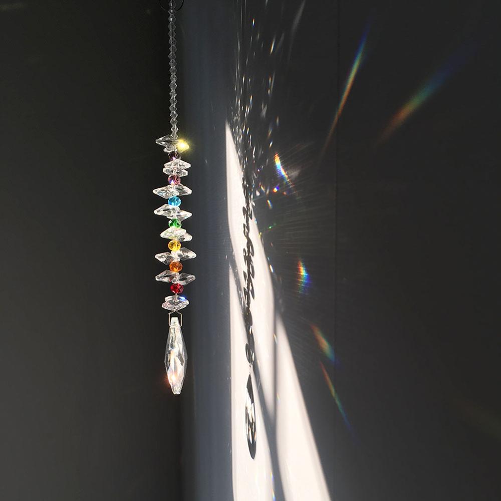 50mm Gorgeous Crystal Prisms Window Hanging Feng Shui Prism Sun Catcher Chakra Rainbow Maker Bedroom,Kitchen Garden Decor