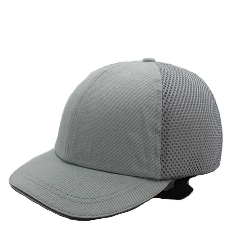Summer Bump Cap Baseball Hat Style Protective Hi-Viz Hard Hat Work Safety Helmet For Work Site Head Protection: Gray