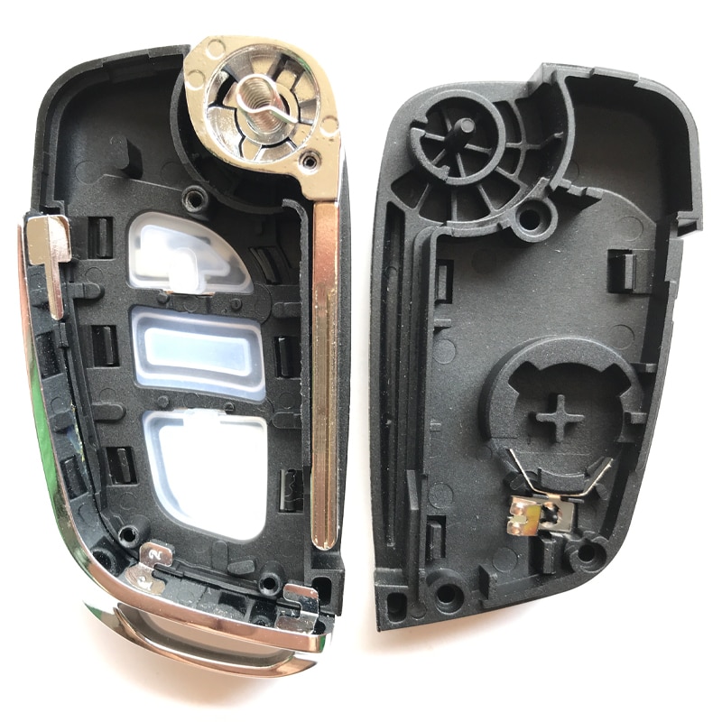 2 3 knappar fällbart nyckelskal för peugeot 308 407 408 607 807 207 307 306 bilfjärrnyckel blank fob  hu83 blad  ce0536