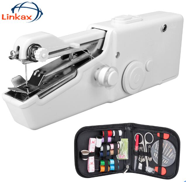 Draagbare Handheld Naaimachines Naaien Handwerken Cordless Kleding Stoffen Elektrische Naaimachine Stitch Set: 3