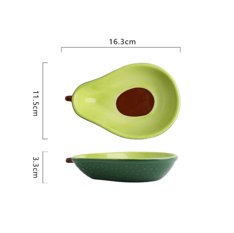 Grøn sød avocado form keramisk tallerken hjem frugtsalat snack fad ovn mikroovn opvaskemaskine tilgængelig: 1