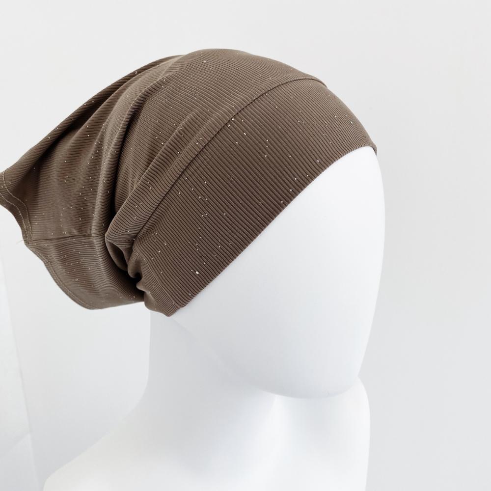 Ribbad inner hijab kepsar för kvinnor muslimsk rör keps elastisk islamisk underscarf motorhuv hatt huvudskydd huvudband turban