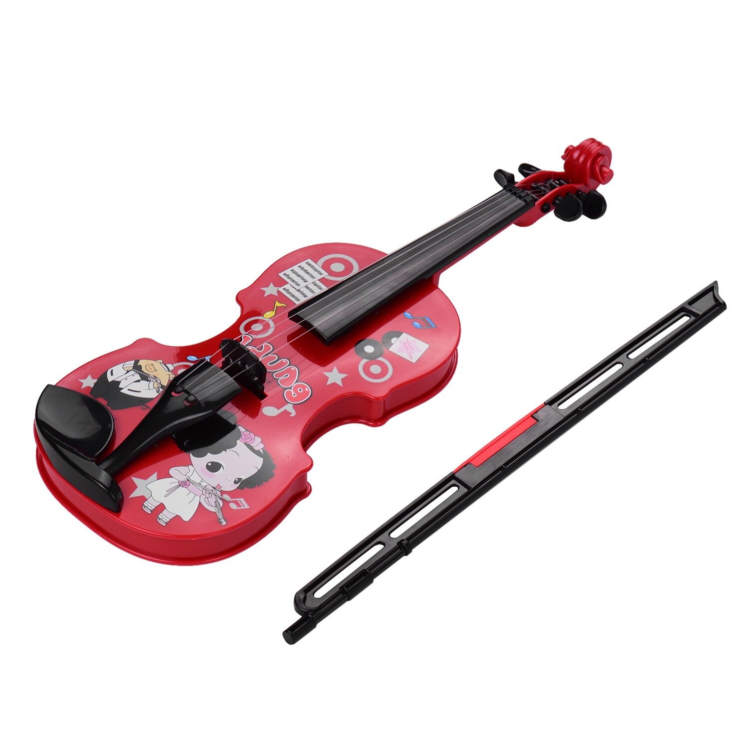 Kids Little Viool Met Strijkstok Fun Educatief Muziekinstrumenten Elektronische Viool Speelgoed Voor Peuters Kinderen Jongens Meisje Rood