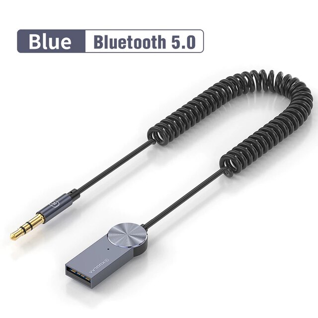 Adattatore Bluetooth Aux per Auto Jack da 3.5mm USB Bluetooth 5.0 ricevitore altoparlante Kit vivavoce per Auto trasmettitore Audio per musica: Default Title