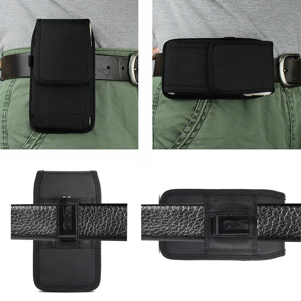 Voor huawei  p40 pro hoesje riemclip tas nylon robuuste holster tas taille telefoonhoesje voor huawei  y7p p40 lite e nova 7 se 5g
