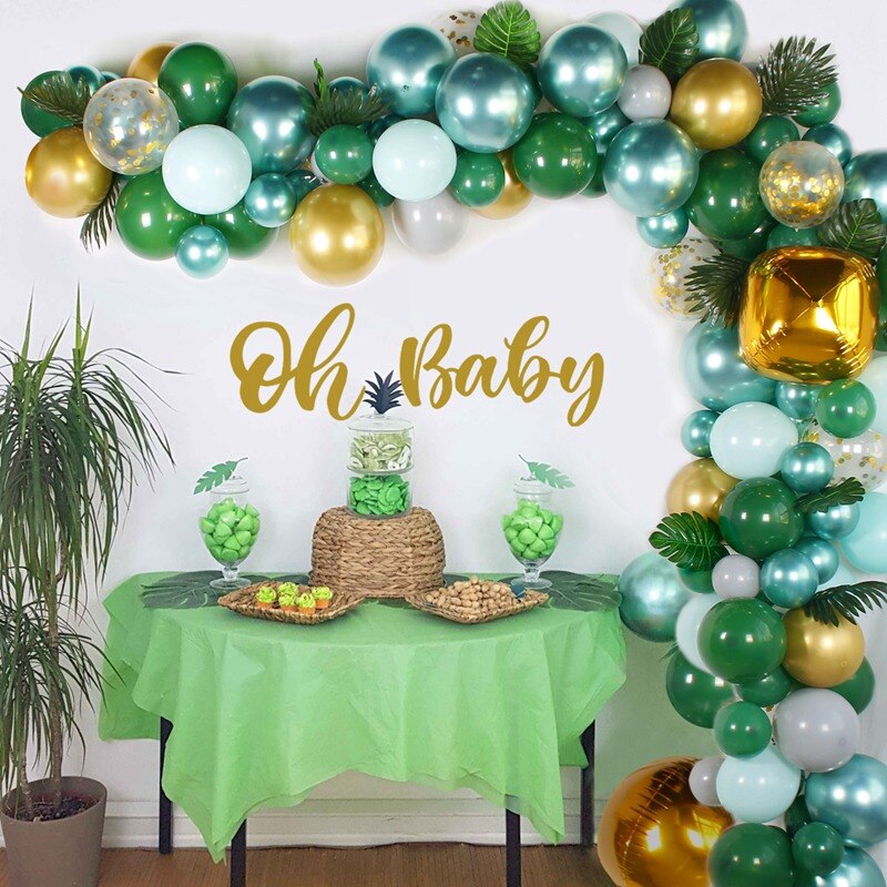 Wallsticker oh baby it& #39 ;sa dreng pige baby shower dekoration 1st fødselsdagsfest indretning børn babyshower køn afslører dekoration: 167 stk. ballon