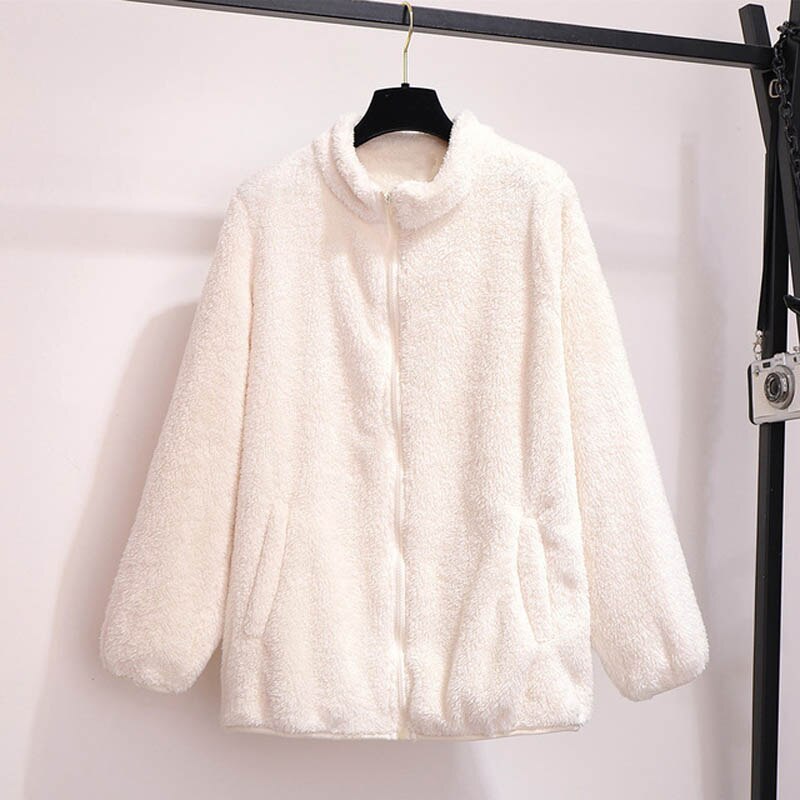 Winter coat women plus size bust 150cm 6XL 7XL 8XL 9XL 10XL outerwear women white pink colors: White / 9XL