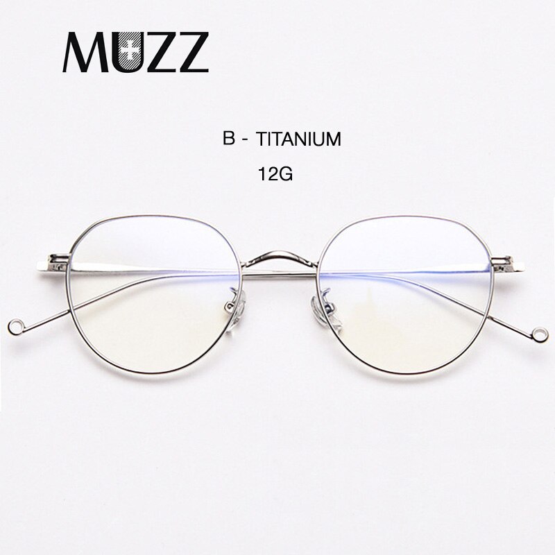 MUZZ B Titanium Women Men Eyeglasses Frames Myopia Hyperopia Prescription Eyewear Frames In The Mood GM Alloy Eyeglasses