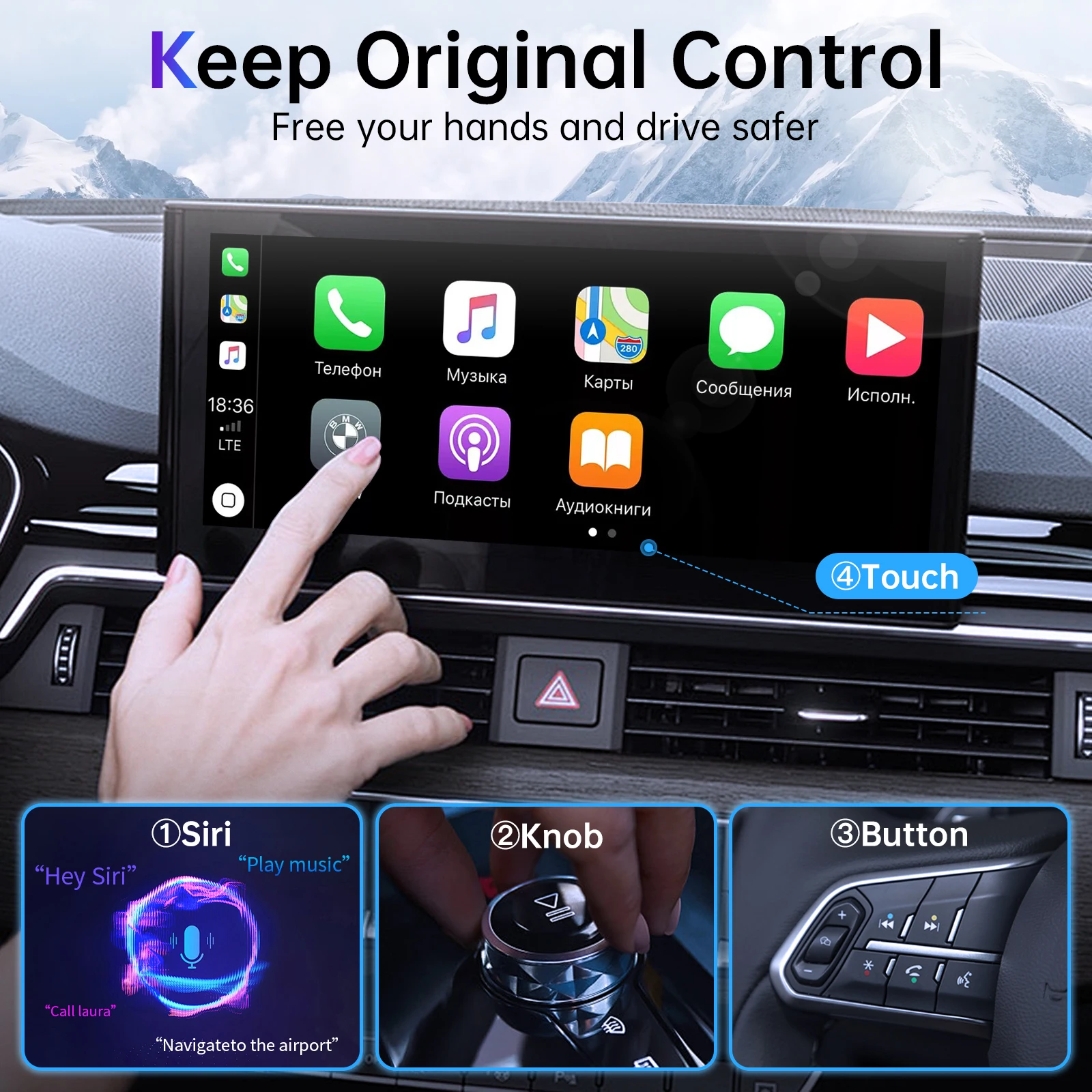 Wireless Carplay Adapter for iPhone iOS 10 Android 11 and Above,Convert Wired Carplay to Wireless,Apple Carplay