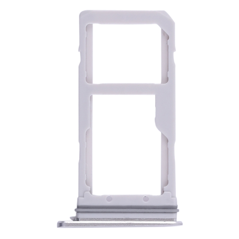 Plateau de carte double SIM pour téléphone Samsung Galaxy S7 Edge SIM1 + SIM2 + pièce de rechange pour plateau de carte Micro SD: WHITE