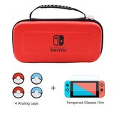 6 in 1 Portable Hard Shell Case for Nintend Switch Cute Cartoon Water-resistent EVA Carrying Storage Bag for NS Console: 6