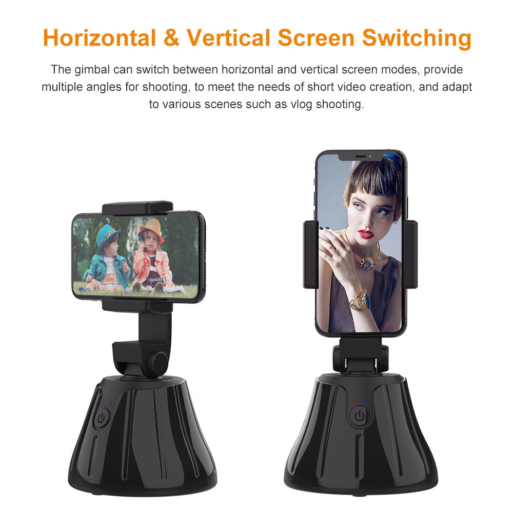 Smart Follow Phone Gimbal Auto Tracking Cellphone Camera Mount Phone Clip Portable Selfie Stick Phnoe Holder for iOS Android