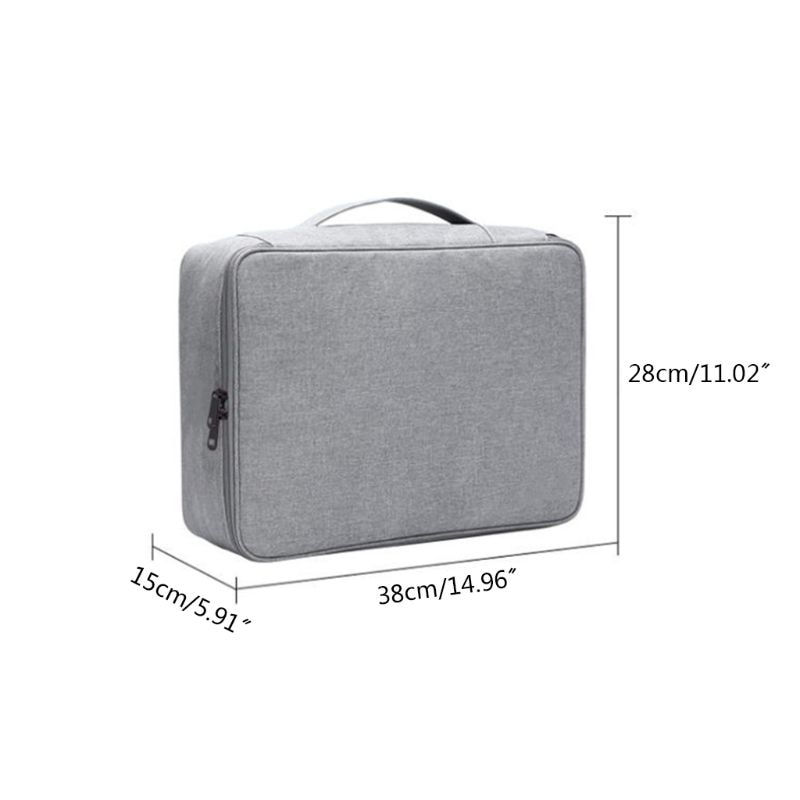 Double Layer Document Ticket Bag Zipper Storage Large Capacity Certificates Files Organizer Home Travel