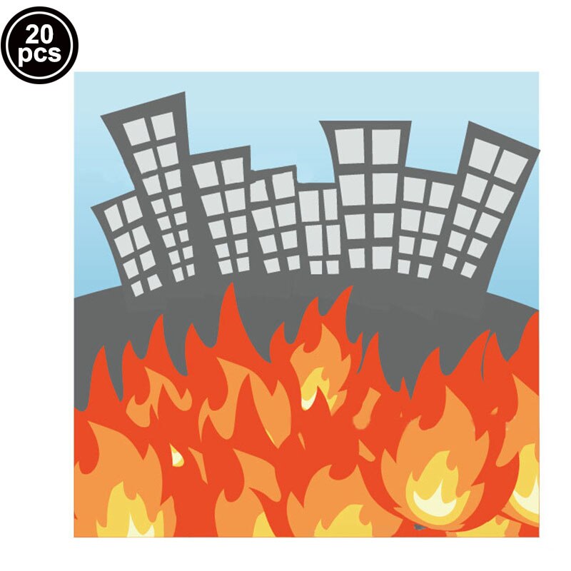 1pc 52*86 &#39;&#39;Feuer Lkw Tischdecke Feuerwehrmann Tischdecke Feuer Tabelle Einstellung Kunststoff Feuerwehrmann Tisch Abdeckung für Feuer partei Liefert: Servietten