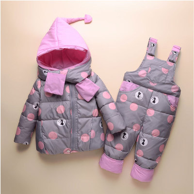 Garçon Fille Hiver Kids Oie Blanche Contenu 95% + Enfant Casual Manteau À Capuchon Infantile de NOUVEAUX Vêtements Bébé ski costume